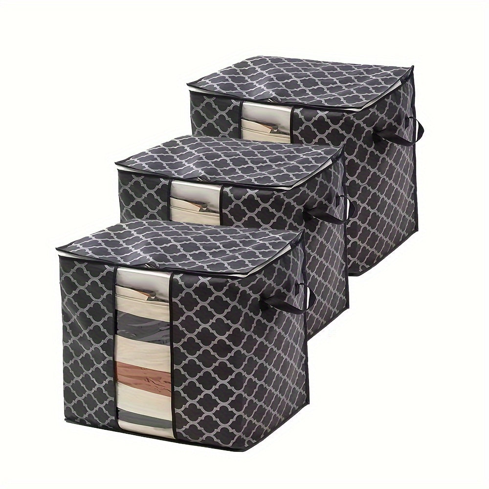3 Pcs Large Capacity Storage Bags With Handles