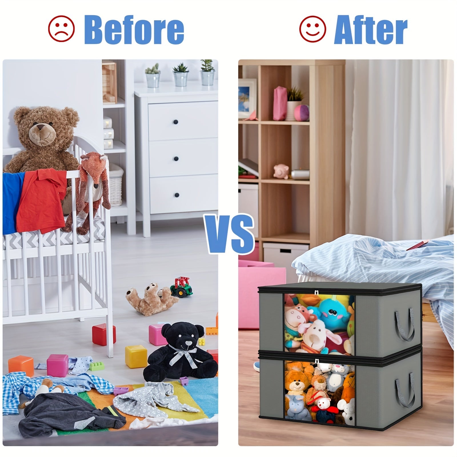 4-Piece Large-Capacity Wardrobe Organizers with Viewing Window