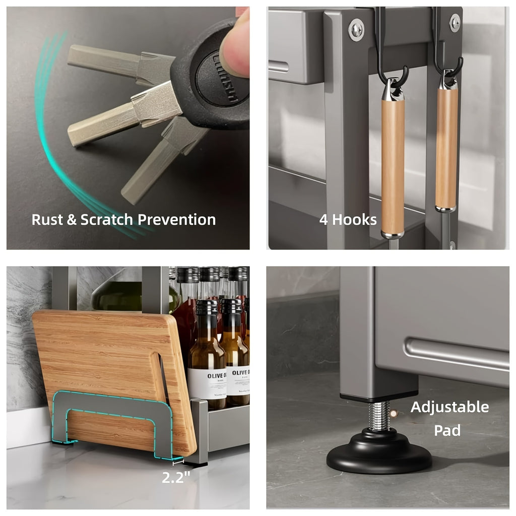 3 Tier Countertop Spice Rack Organizer