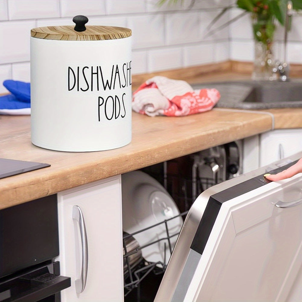 Rustic Wooden Dishwasher Pod Holder