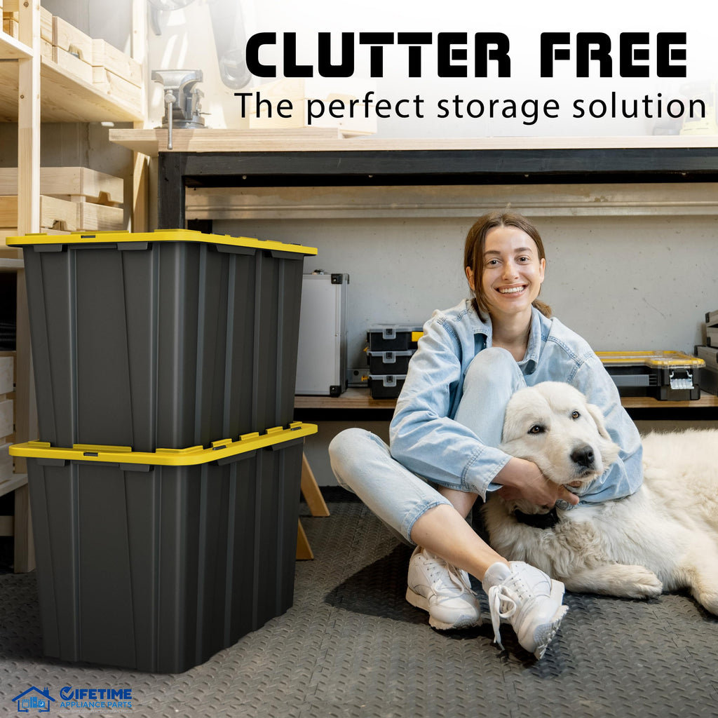 4pcs 17 Gallon/4pcs 23 Gallon/8pcs 12 Gallon Plastic Storage Bin Tote