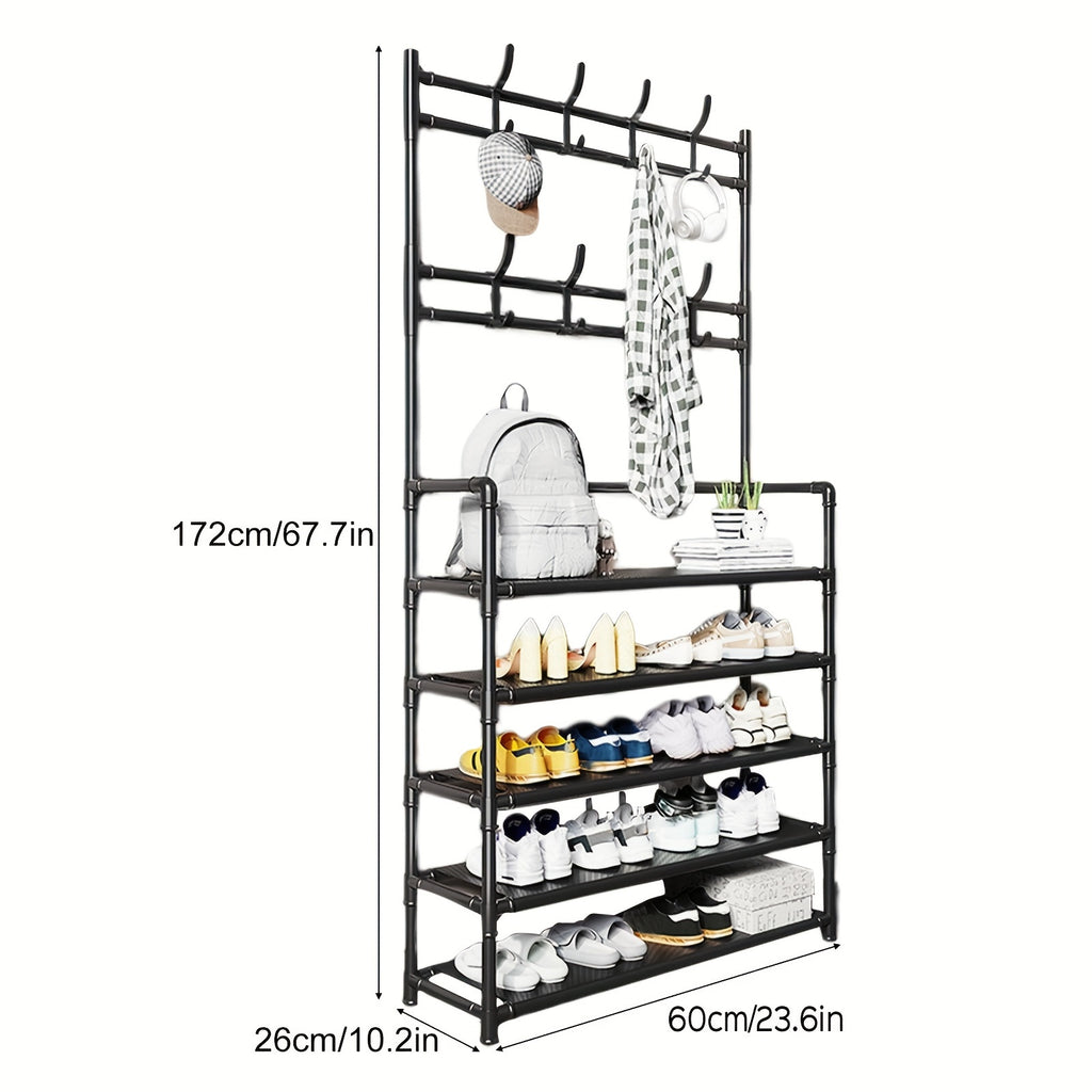3-in-1 Deluxe Coat Rack Organizer