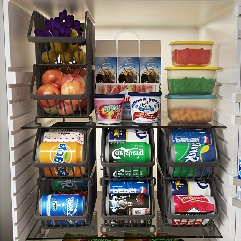 4pcs Space-Efficient Stackable Can Dispensers