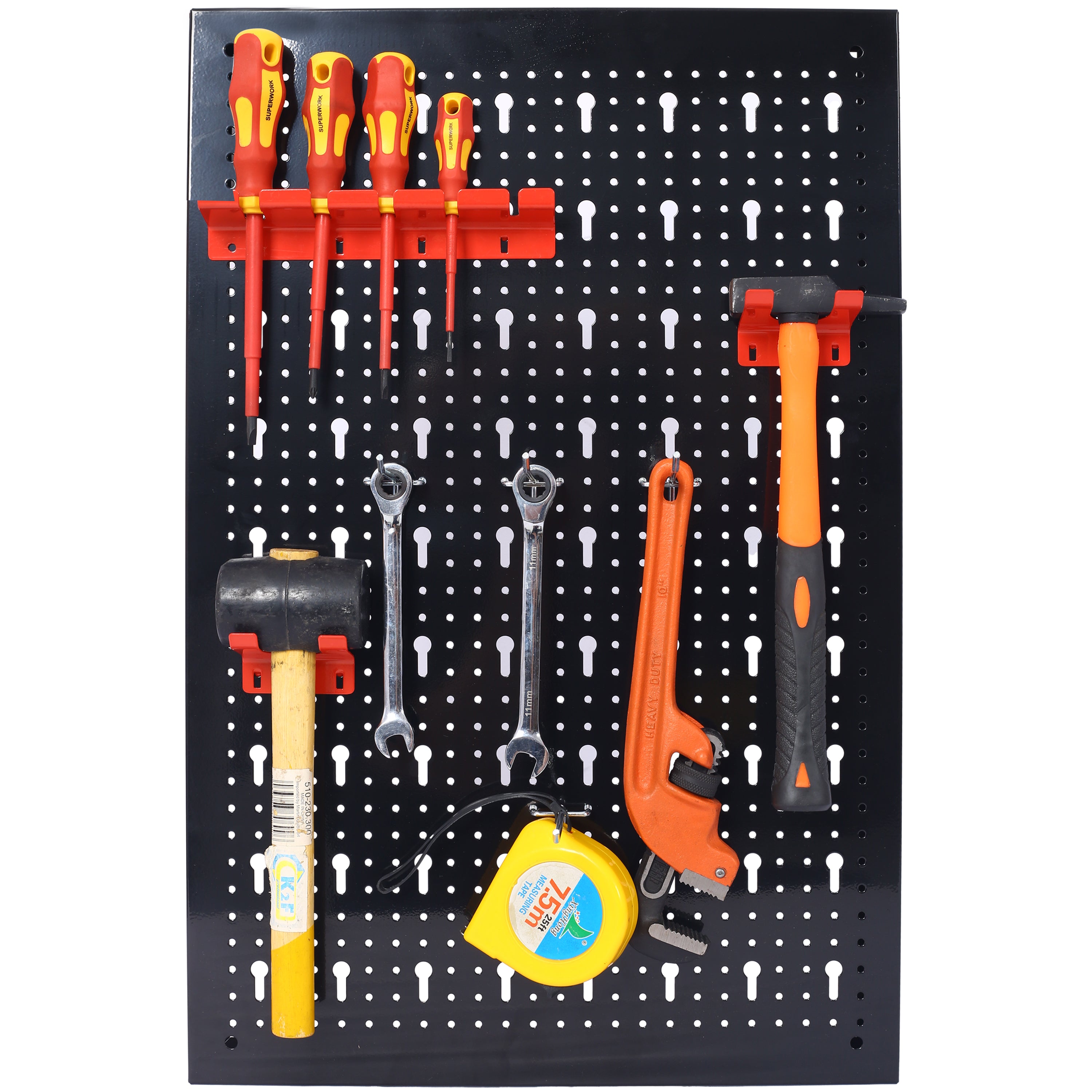 Pegboard Wall Organizer, 4ft Metal Garage Pegboard Tool Organizer