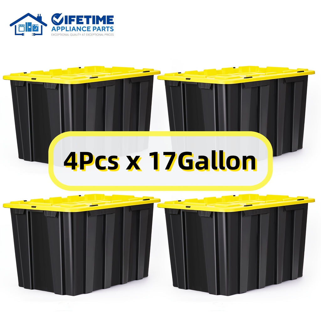 4pcs 17 Gallon/4pcs 23 Gallon/8pcs 12 Gallon Plastic Storage Bin Tote