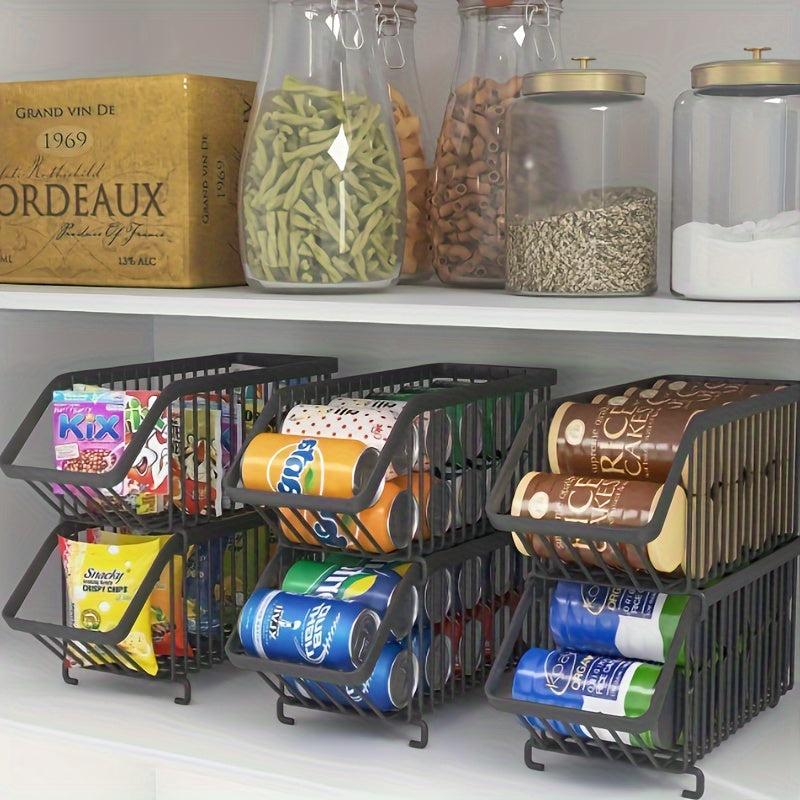 4pcs Space-Efficient Stackable Can Dispensers