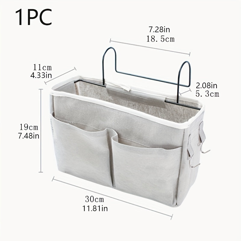 Foldable Fabric Bedside Hanging Organizer Basket