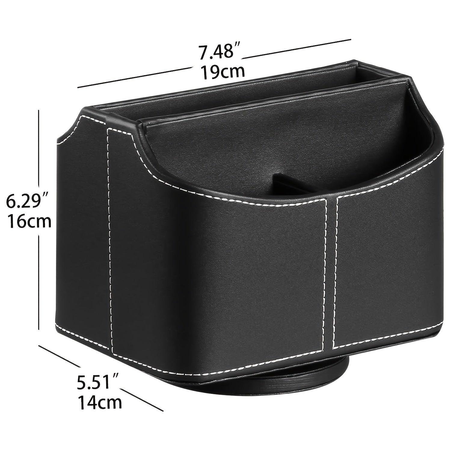 Remote Control Holder PU Leather 360 Degrees Rotatable