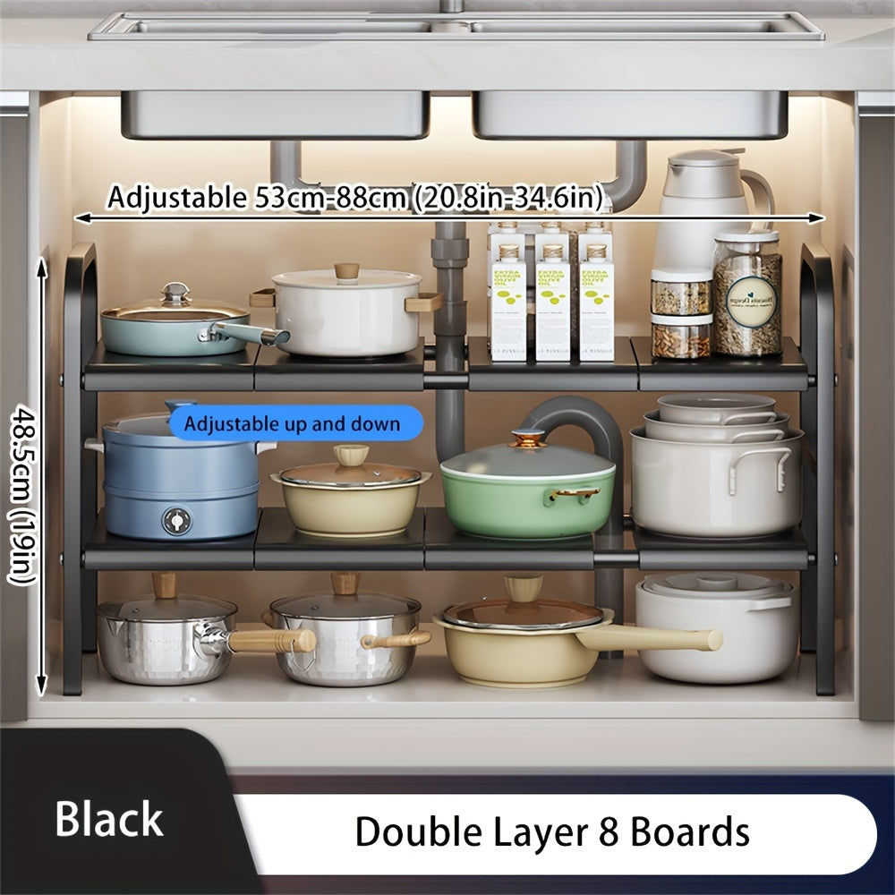 1 Set Multi-Use Kitchen Under Bathroom Sink Organizers