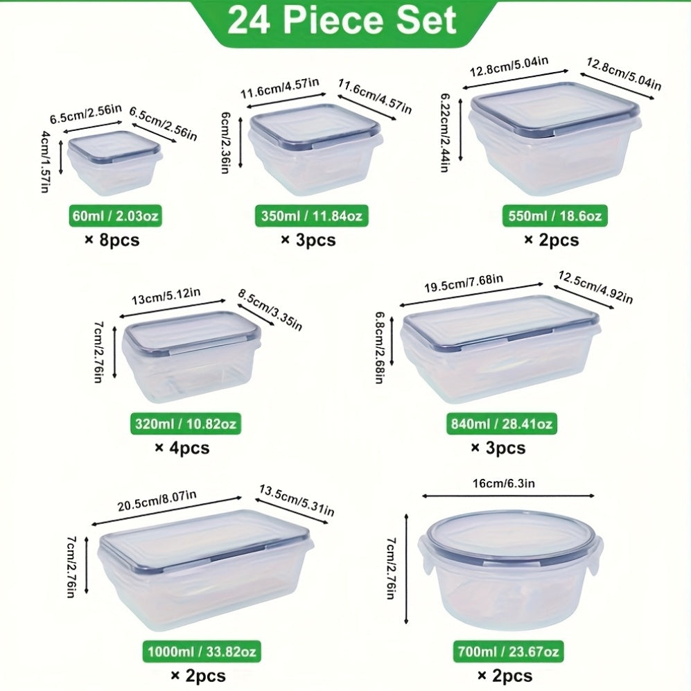 Food Organizer Set, Refrigerator Organizer Bins with Lids