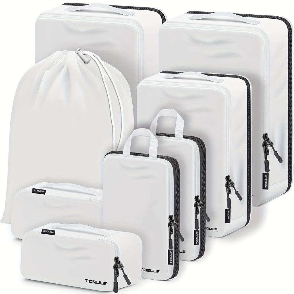 8 Pieces Tomule Travel Compression Packing Cubes Set