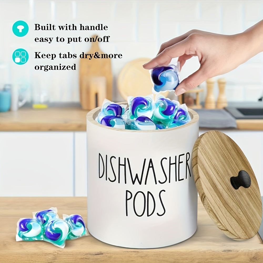 Rustic Wooden Dishwasher Pod Holder