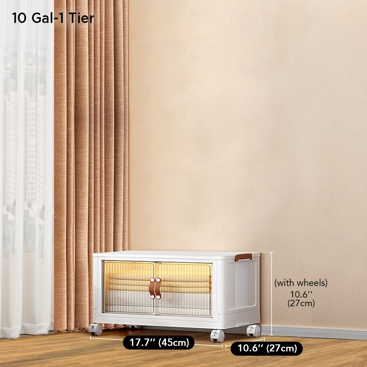 Storage Bins with Lids, Plastic White Closet Organizers and Storage