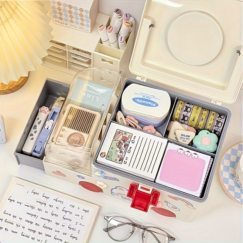 Large Capacity Ambulance-Shaped Storage Box With Lid