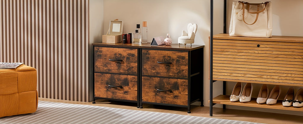 Nightstands Set of 2 with 2 Drawers