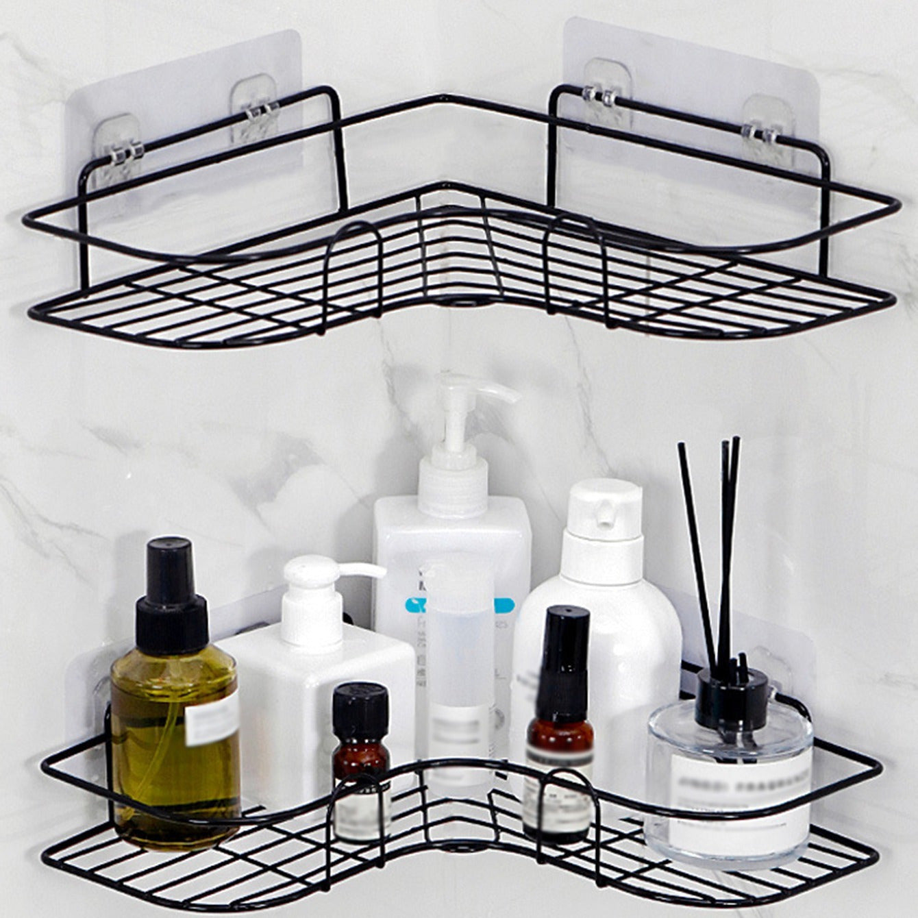 1pc Cast Iron Corner Shower Shelf