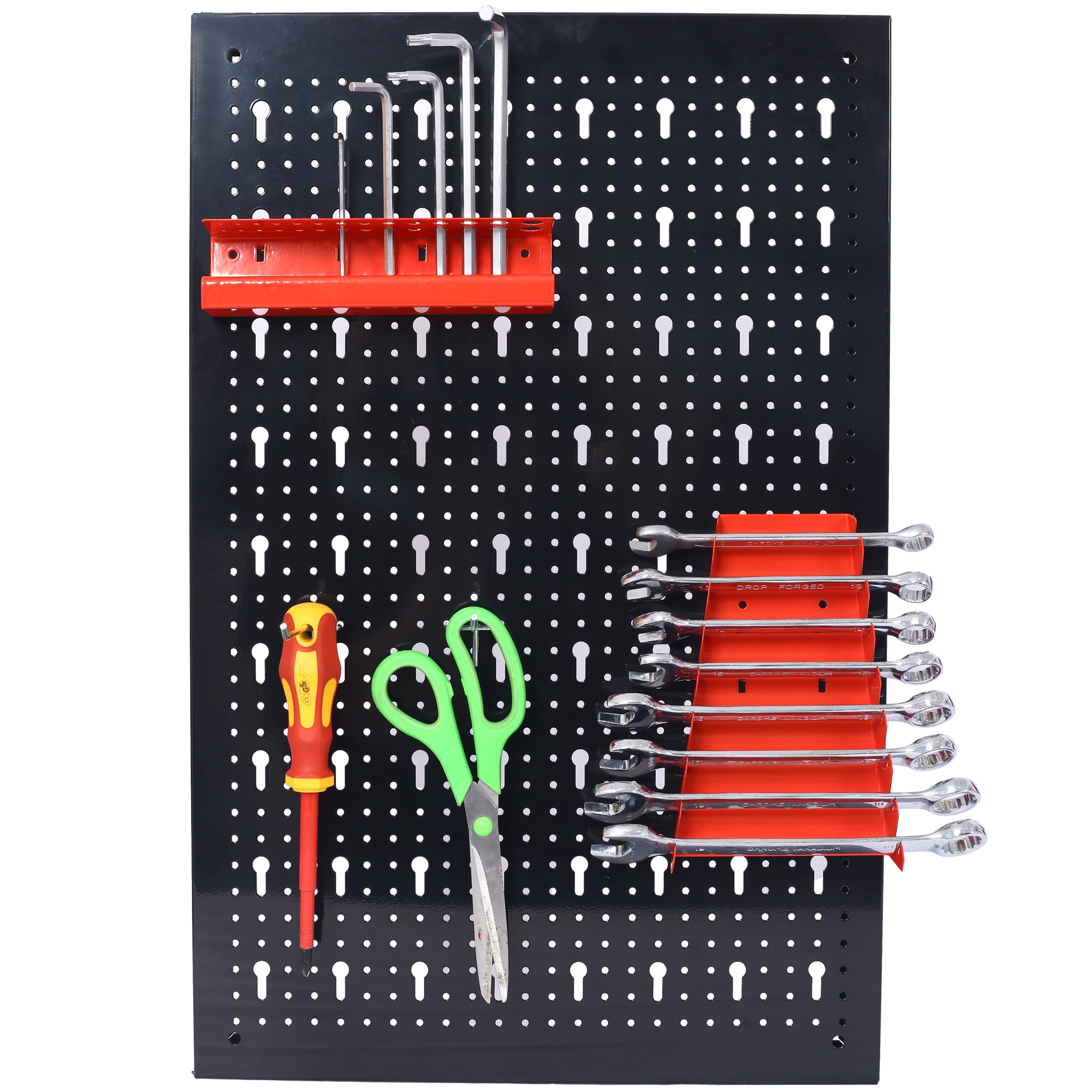 Pegboard Wall Organizer, 4ft Metal Garage Pegboard Tool Organizer