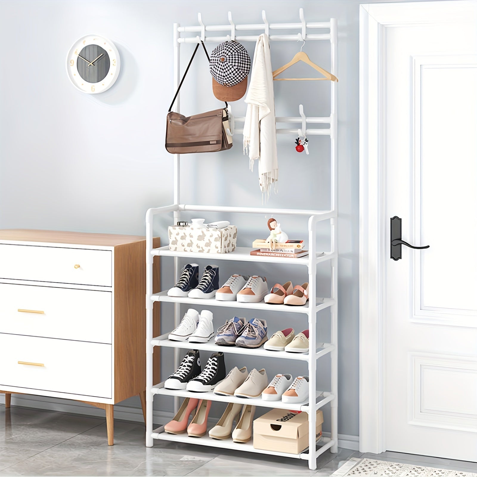 3-in-1 Deluxe Coat Rack Organizer