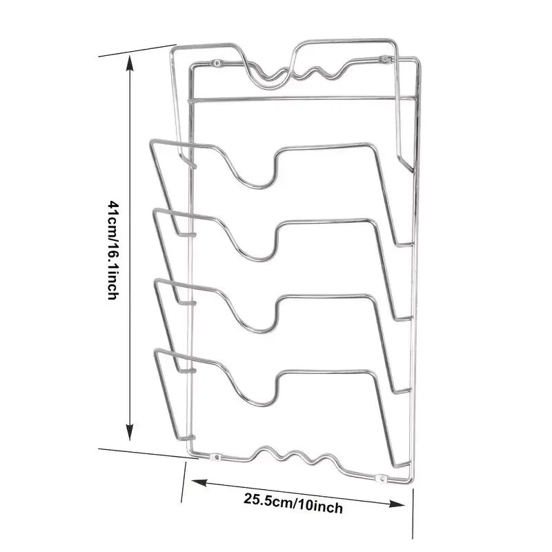 Multi-Layer Wall-Mounted Kitchen Storage Rack