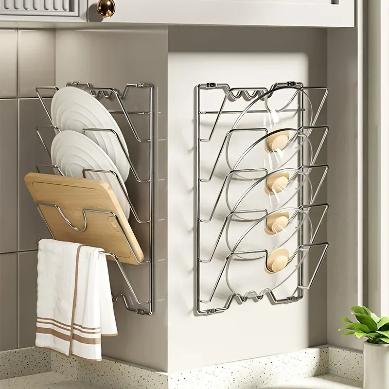 Multi-Layer Wall-Mounted Kitchen Storage Rack