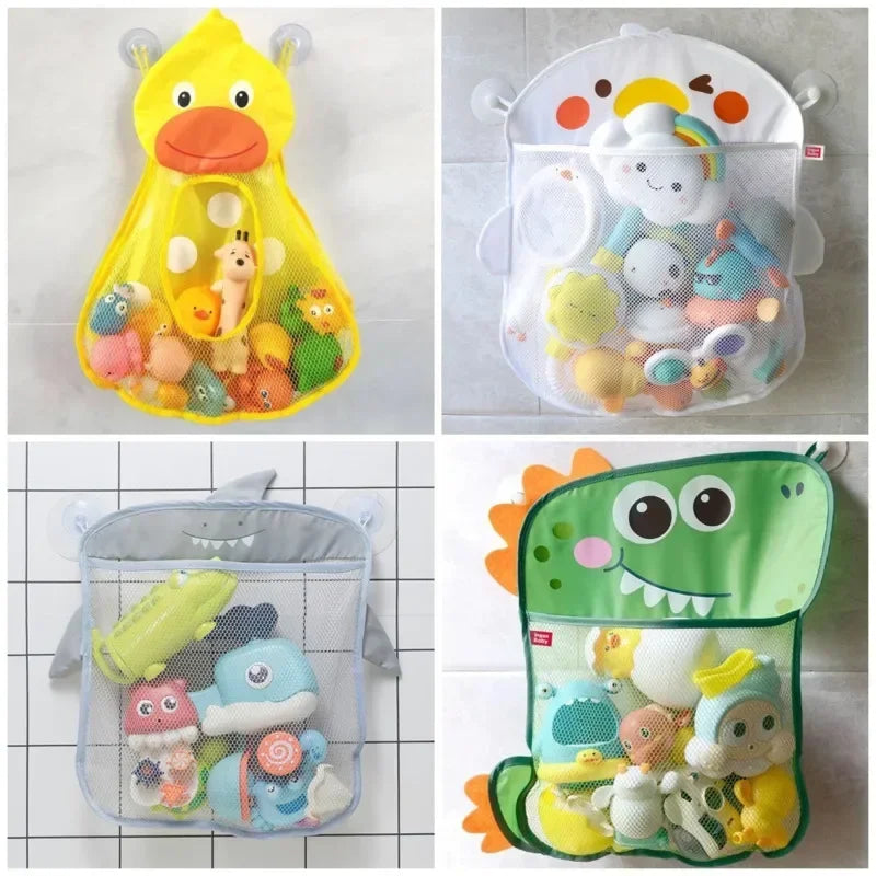 Baby Shower Toy Cute Duck Frog Net Toy Storage Bag