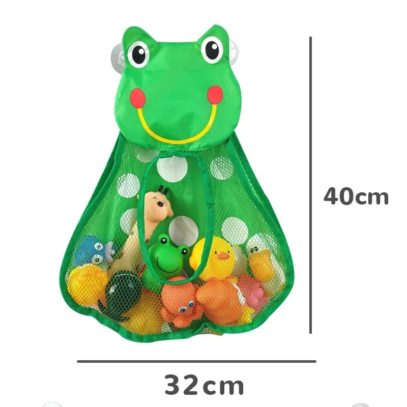 Baby Shower Toy Cute Duck Frog Net Toy Storage Bag