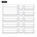 7/14 Pcs Drawer Organizers Set Clear Plastic