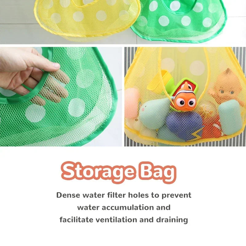 Baby Shower Toy Cute Duck Frog Net Toy Storage Bag