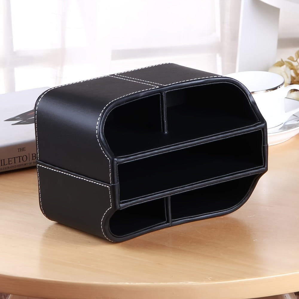 Remote Control Holder PU Leather 360 Degrees Rotatable