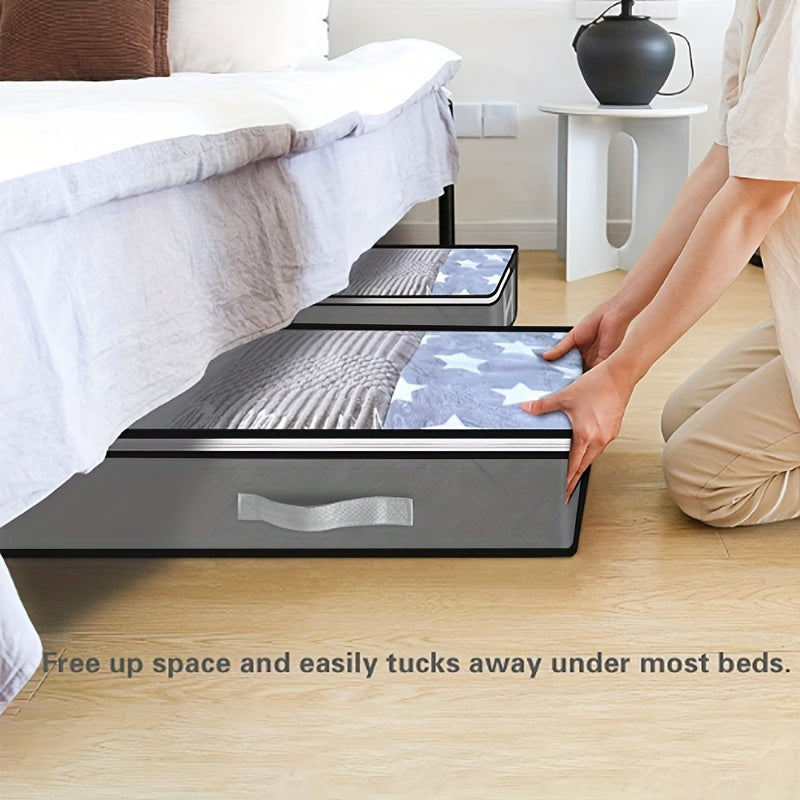 Durable Under-Bed Storage Box with Flip-Top Lid