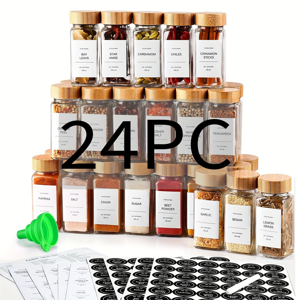 15/24/36pcs Spice Jars