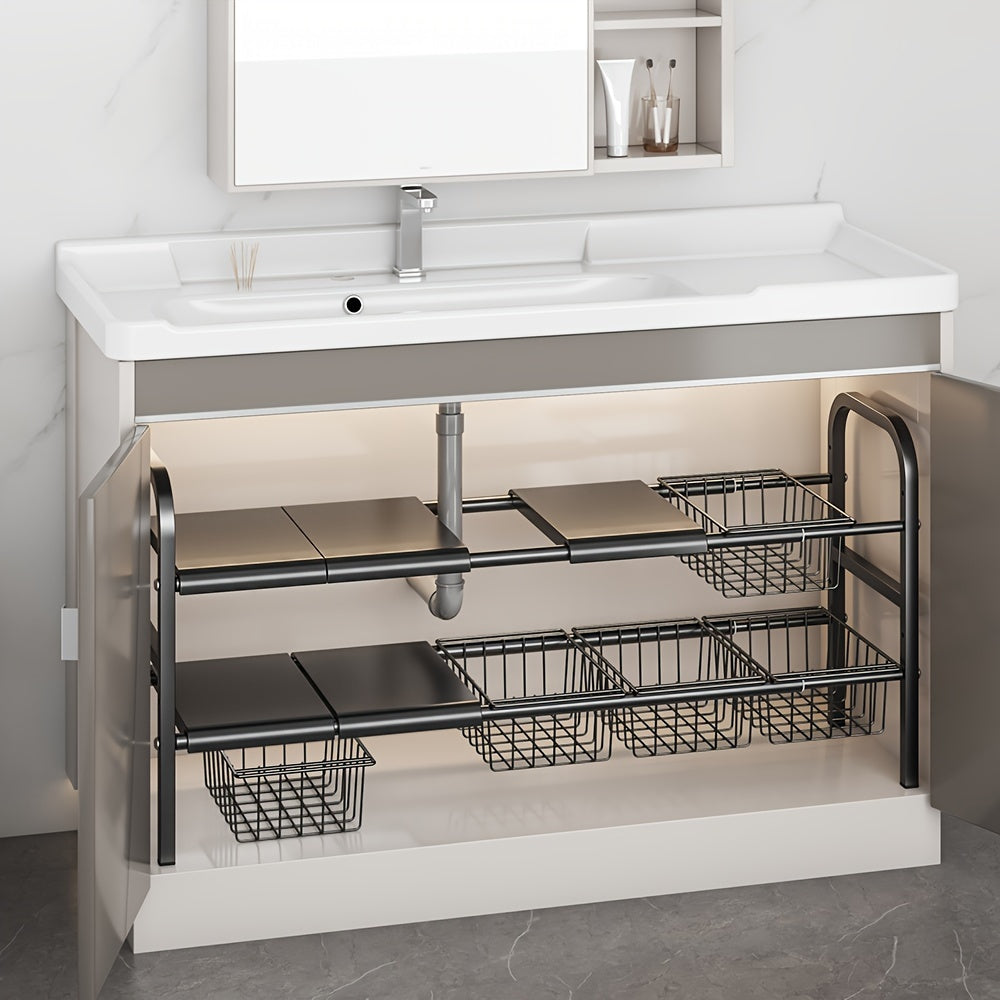 1 Set Multi-Use Kitchen Under Bathroom Sink Organizers