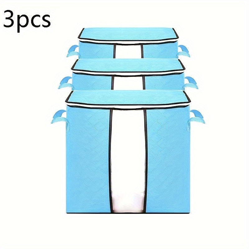 3 Pcs Large Capacity Storage Bags With Handles