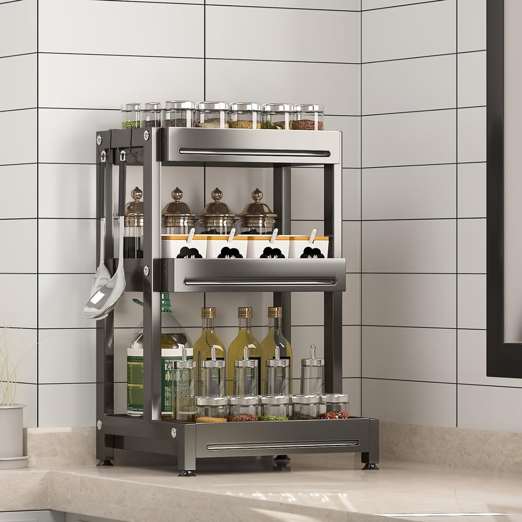 3 Tier Countertop Spice Rack Organizer
