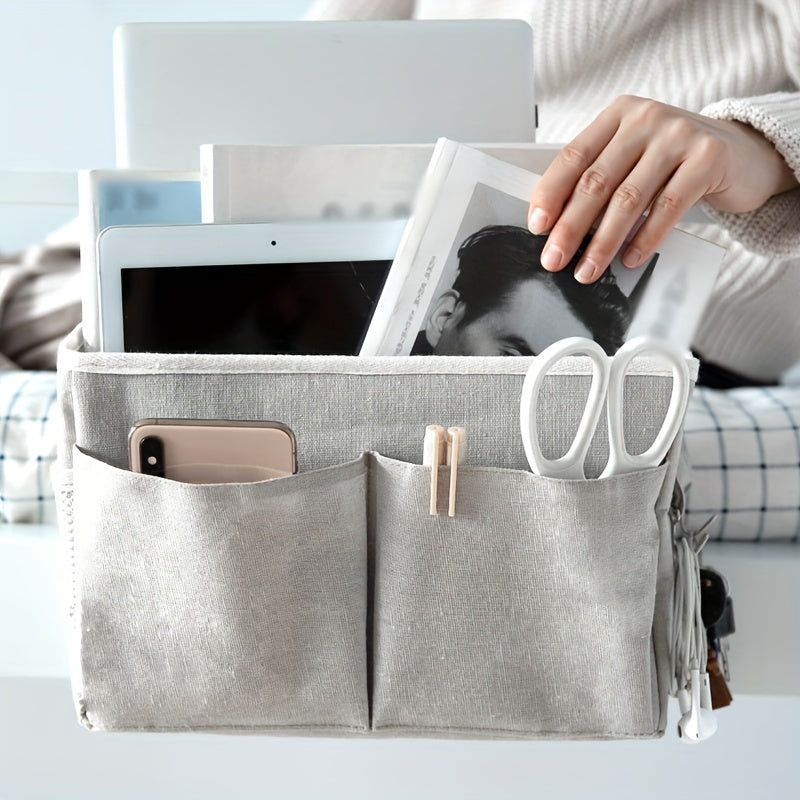 Foldable Fabric Bedside Hanging Organizer Basket