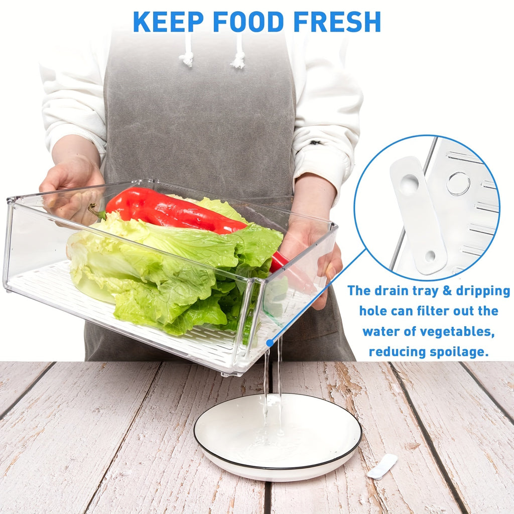 10 Pack Stackable Fridge Organizer Bins