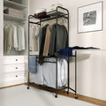 Multi Functional Laundry Hamper Organizer With Hanging Rail And Storage Shelf